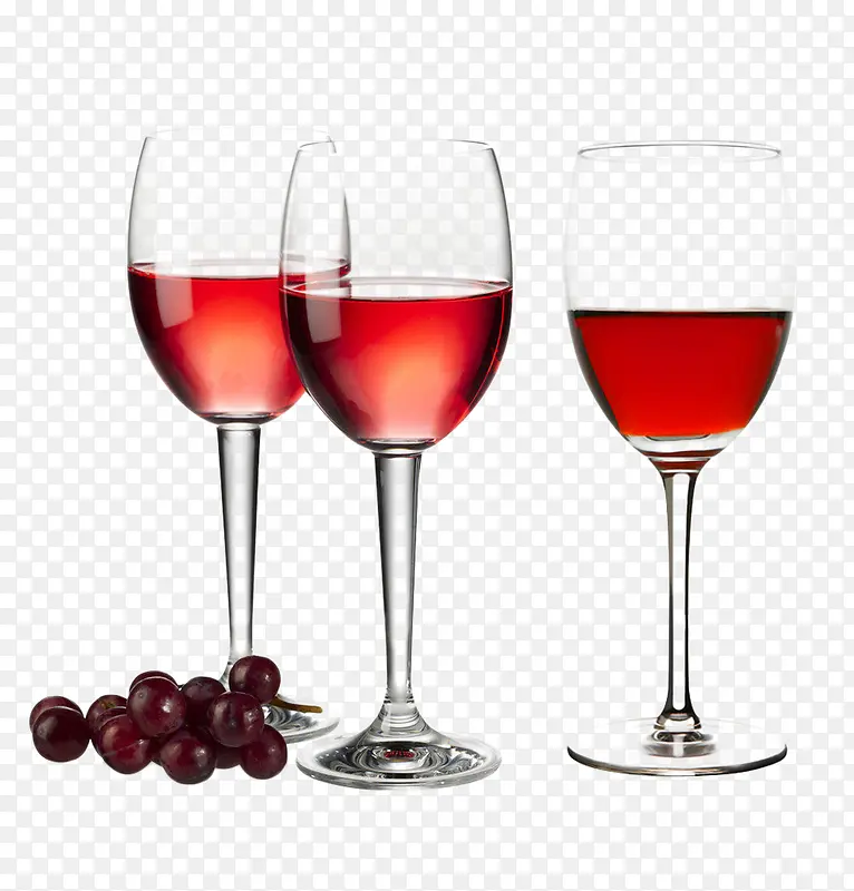 高清红色葡萄酒杯