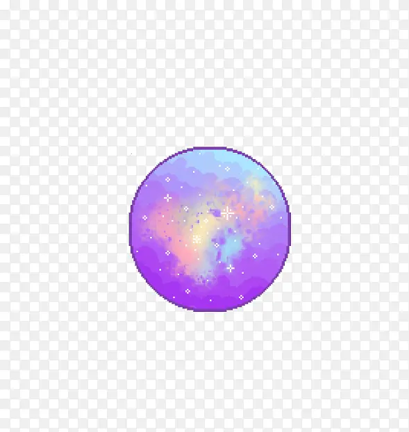紫色星空星球