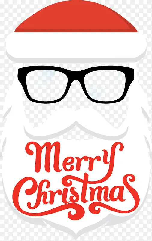 戴眼镜的圣诞老人