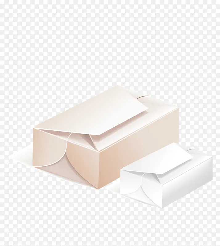 纸制品包装盒矢量图