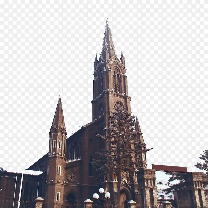 冬季的教堂建筑