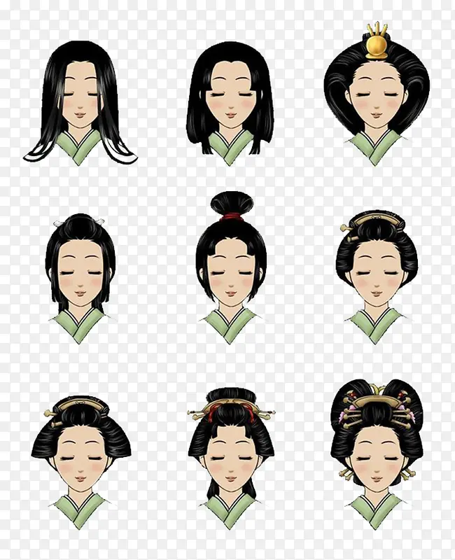 日本古代女性发髻