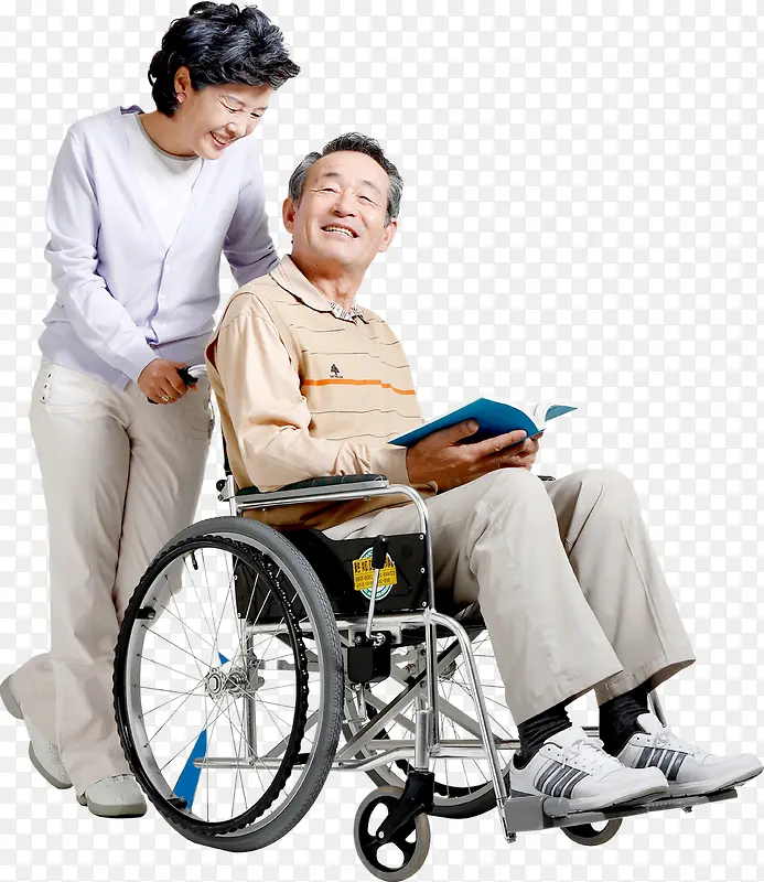 轮椅上的老人医院