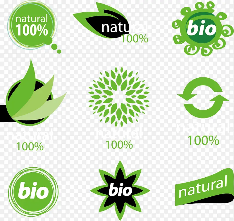 绿色环保图标矢量创意设计