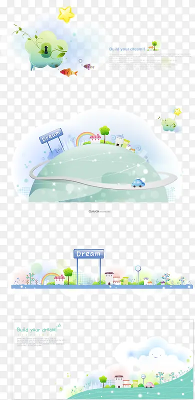 淡色手绘地球