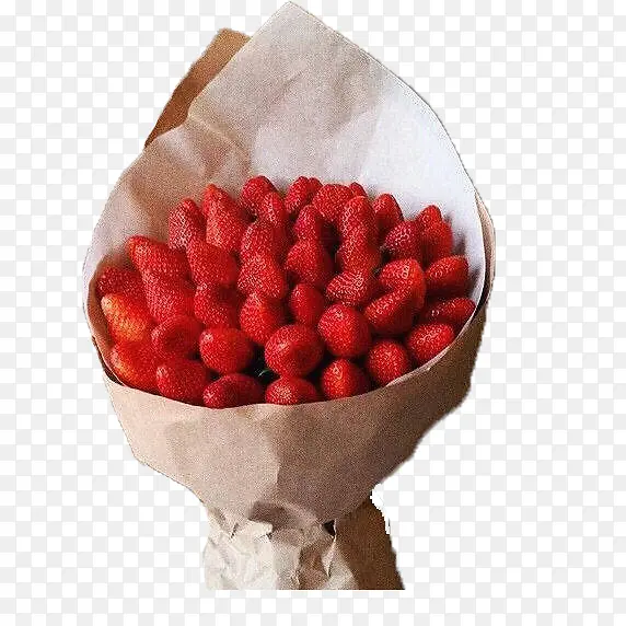 免扣素材草莓花