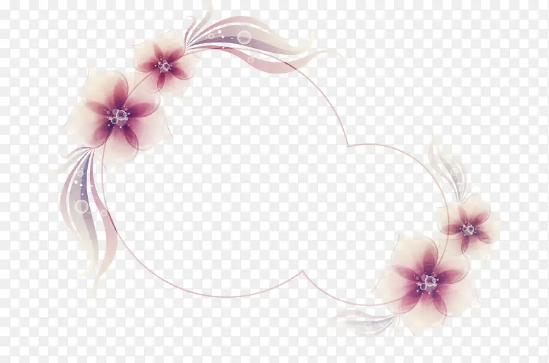 矢量炫彩花纹