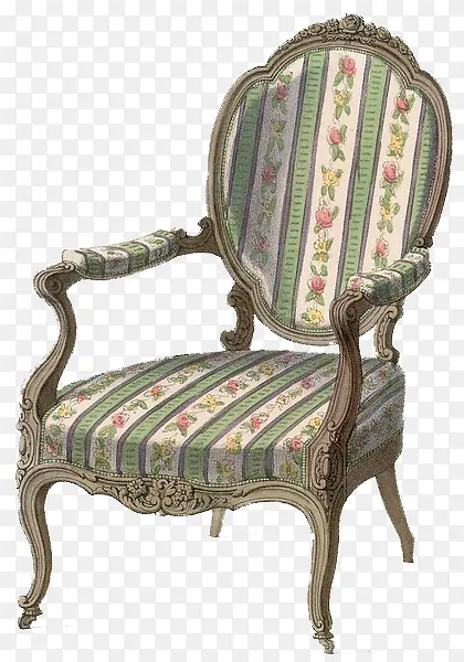 法国皇室绿条纹座椅