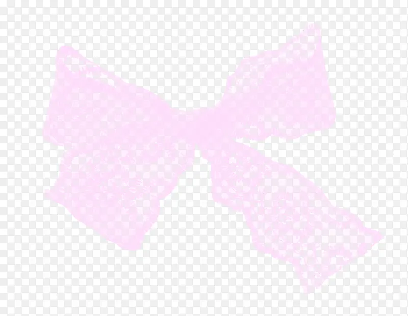 粉色蝴蝶结丝巾