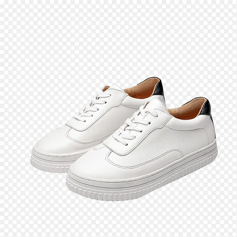 厚底白色运动鞋