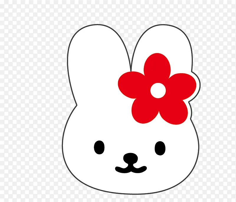 兔子头上的花朵