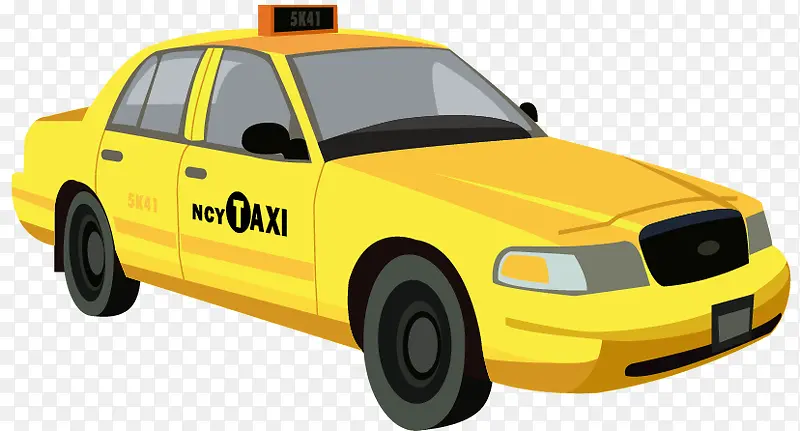 黄色出租车图案