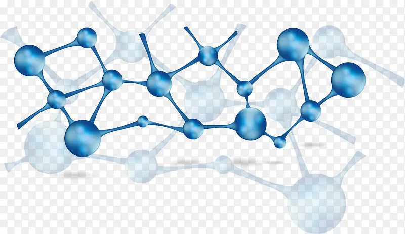 蓝色化学分子