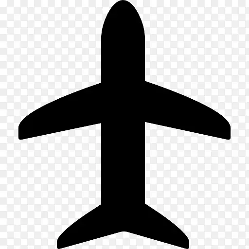 飞机黑色的形状图标