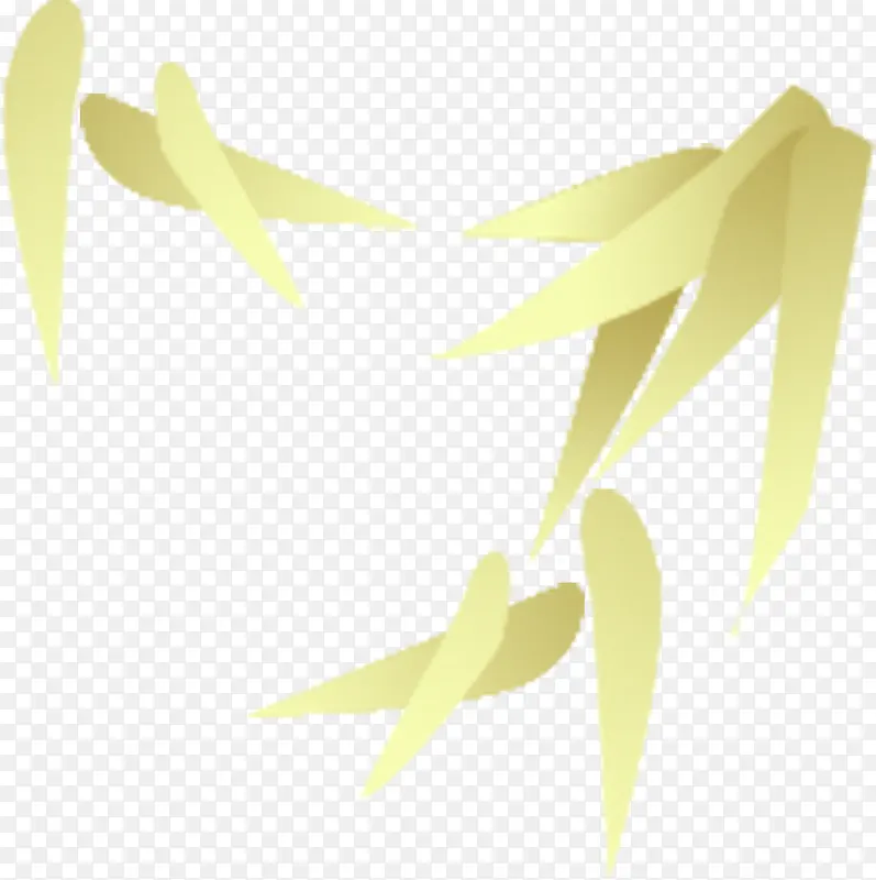 黄色竹叶叶子装饰