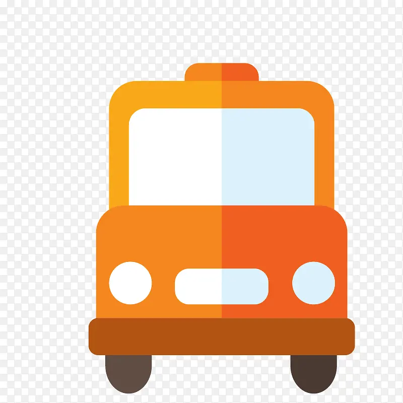 橙色卡车公交车