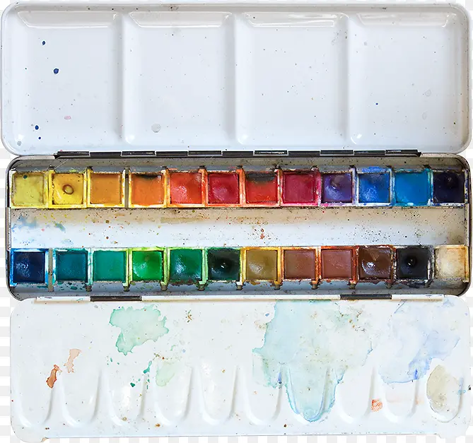 绘画水彩颜料盒