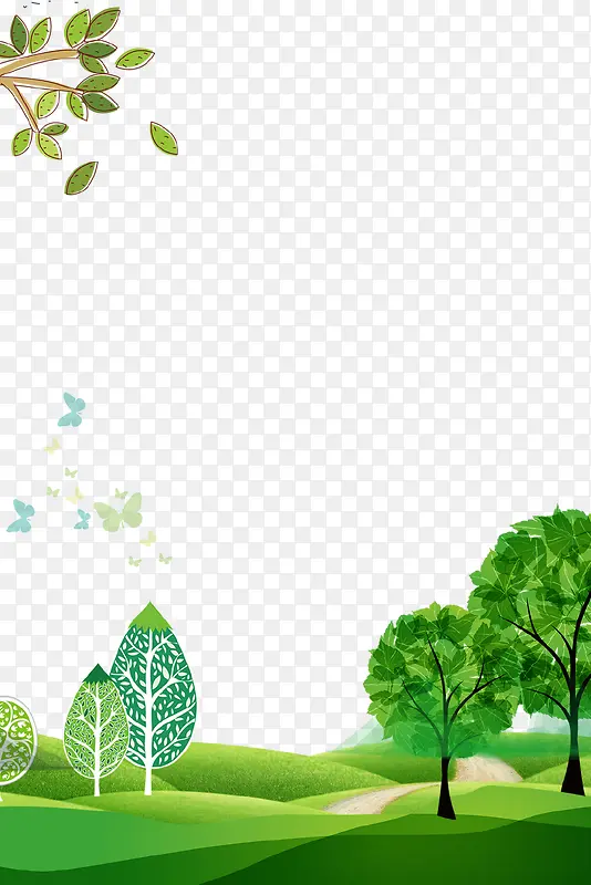 绿色创意春季海报设计PNG图片素材下载_图片编号yarplbvp-免抠素材网