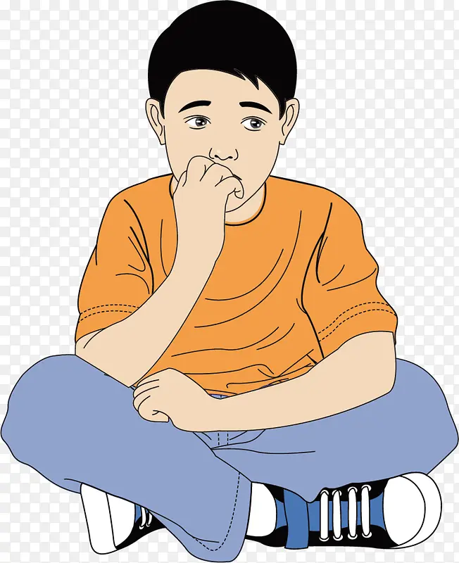 失落小男生