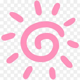 粉色卡通螺旋太阳