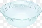 简约玻璃碗白底素材
