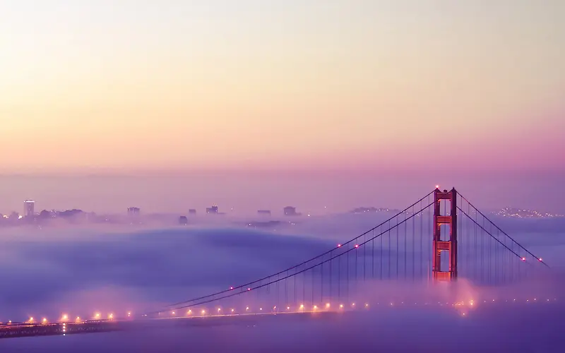 紫色梦幻城市大桥