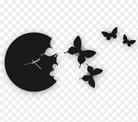 黑蝴蝶钟表