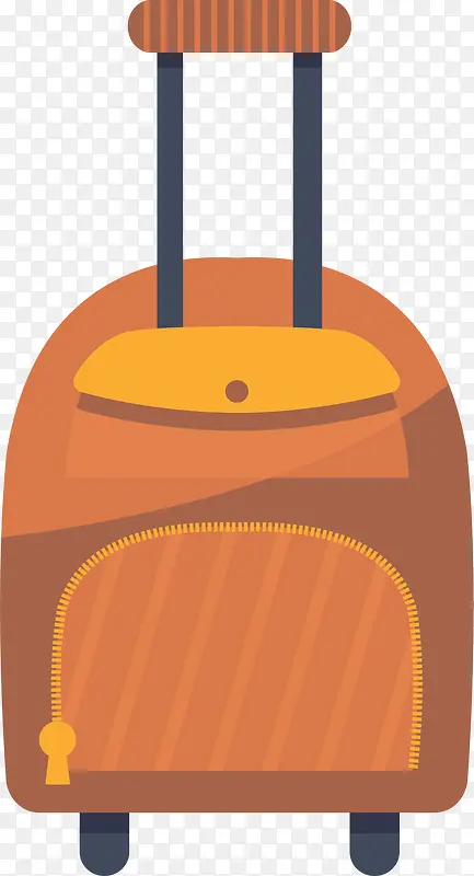 棕色旅游拉杆行李箱