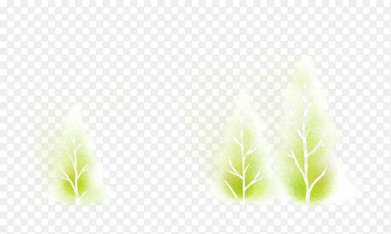 创意合成绿色的森林植物大树