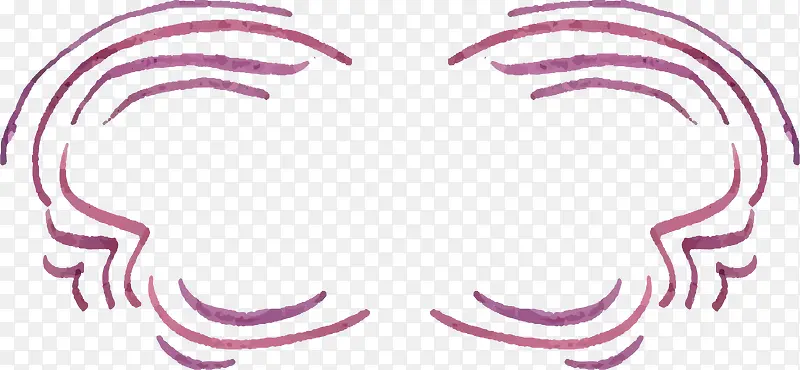 粉紫色蝴蝶线条边框
