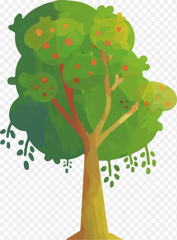 绿色果树矢量素材
