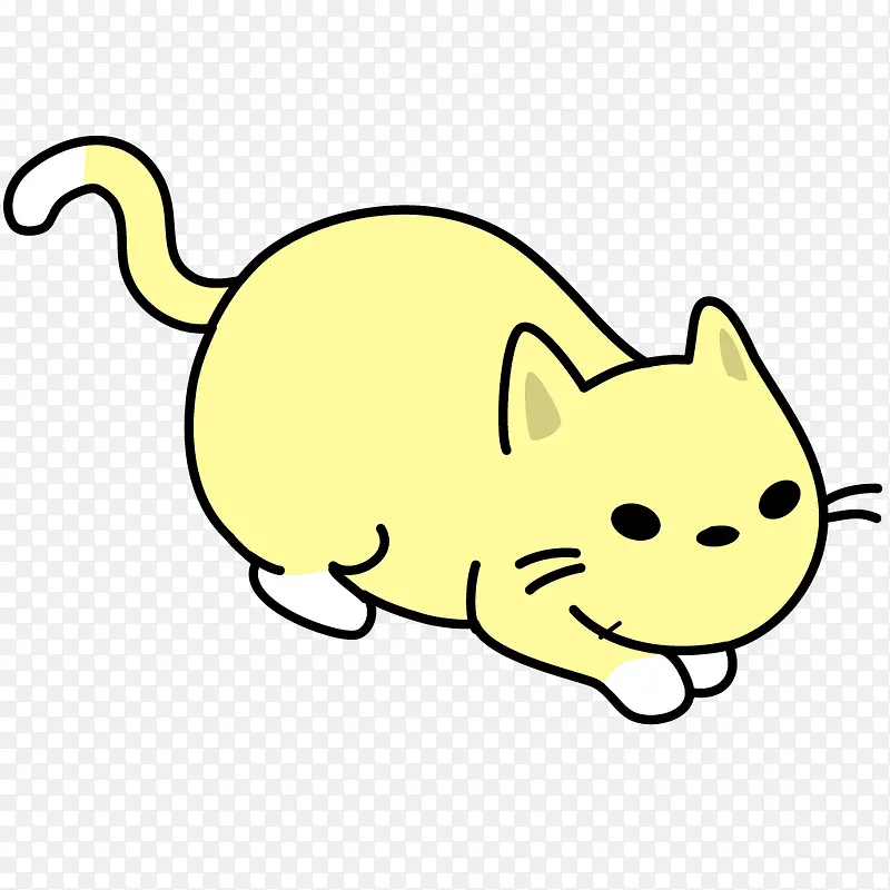 黄色趴着的猫咪