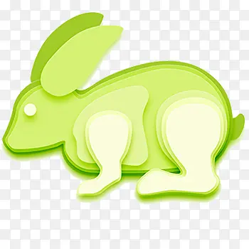 一只绿色的兔子