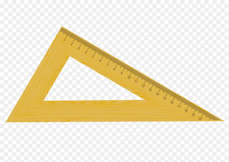 黄色三角尺有刻度