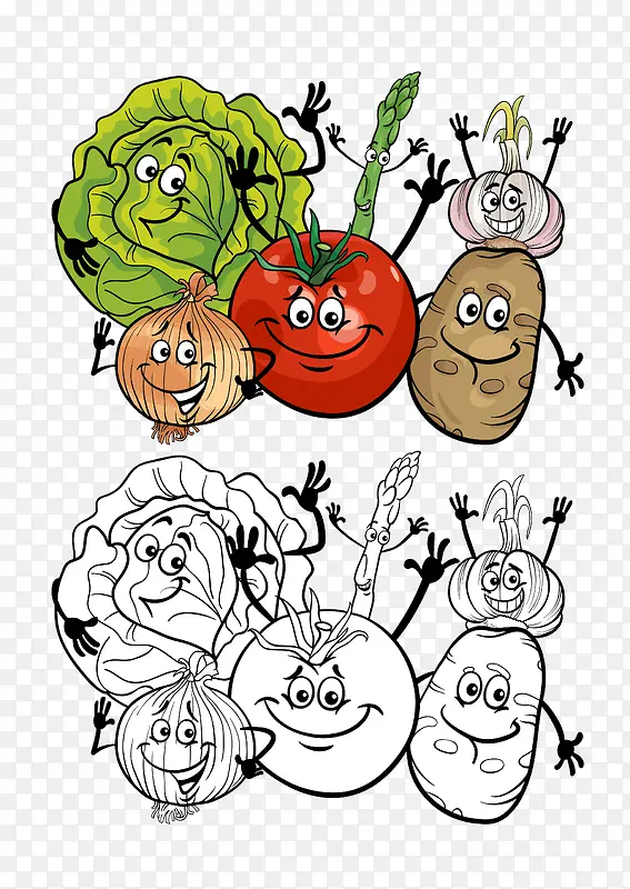 可爱卡通蔬菜形象