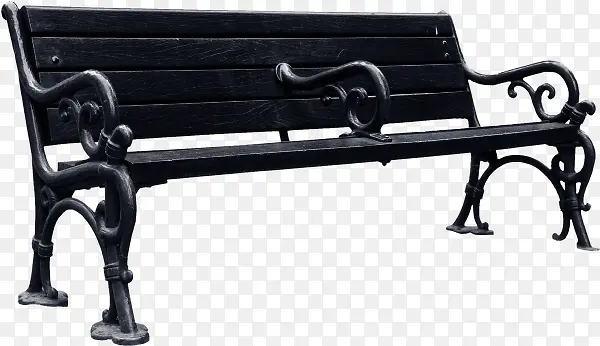 黑色长椅公园椅子素材