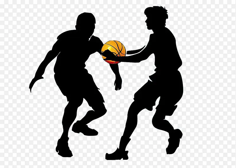 两人篮球赛图片素材
