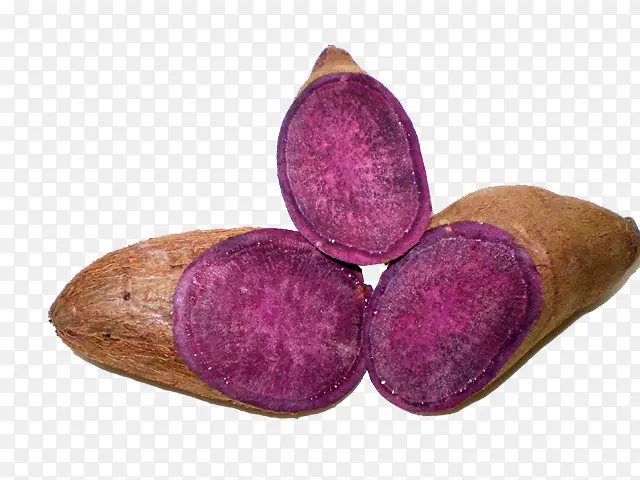 3个半开的紫薯