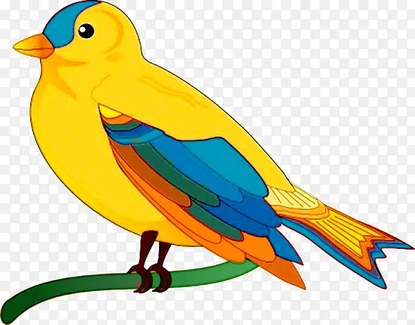 卡通黄色小鸟装饰背景