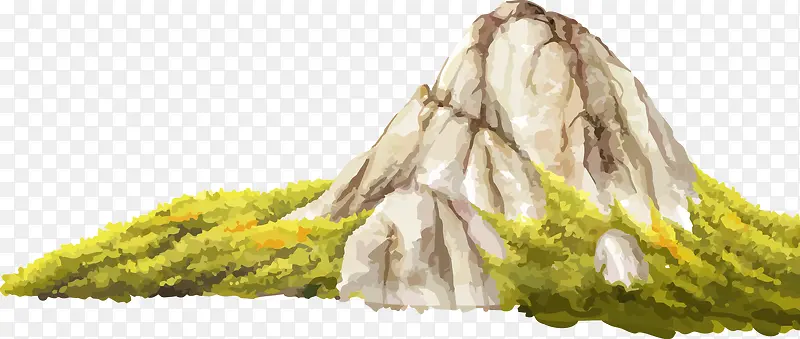 小山山丘矢量手绘素材