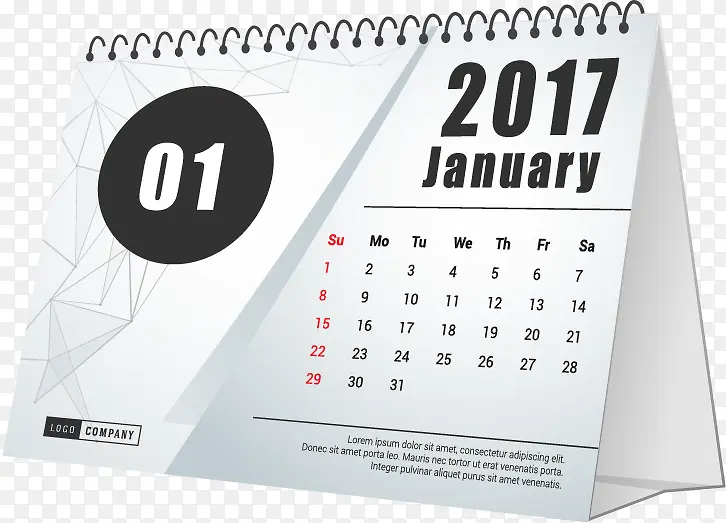 矢量2017台历PNG图片素材下载_图片编号qxjxzawg-免抠素材网