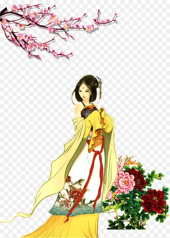 矢量古风美女