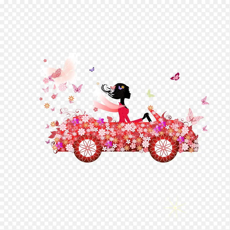花朵汽车