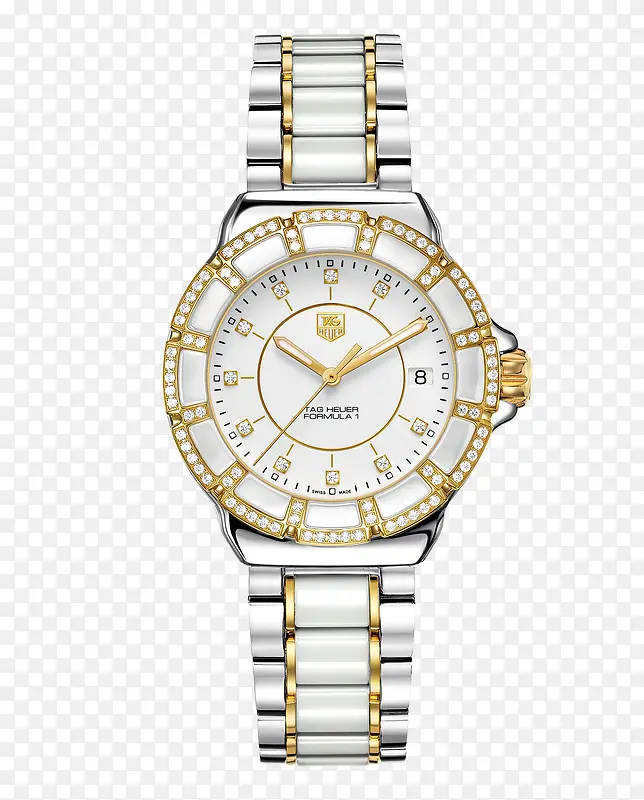 泰格豪雅机械女表腕表金色手表