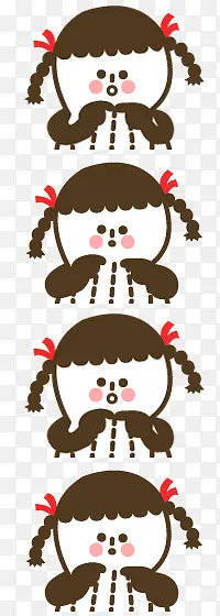 卡通小女孩