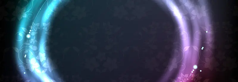 黑色花纹梦幻背景banner