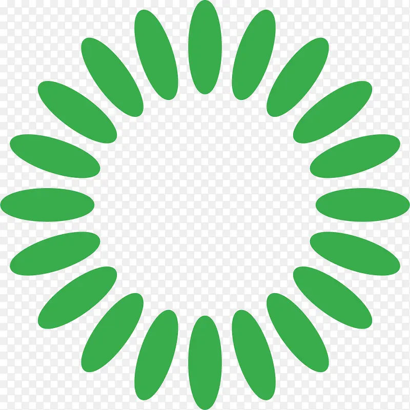 绿色花纹圆圈虚线圆素材