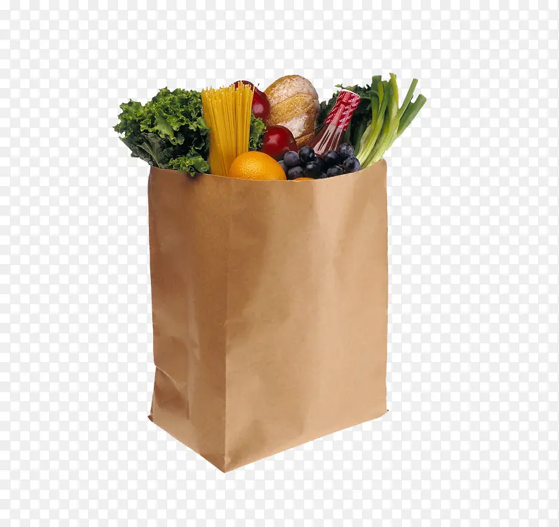 袋子里的蔬菜水果