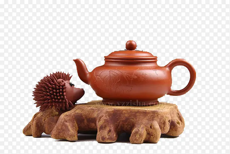 紫砂棕色茶具