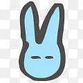 蓝色兔子头